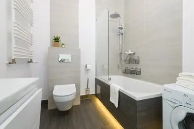 Łazienka w obiekcie Apartament Lubliniecka z Pięknym Widokiem na Radiostację
