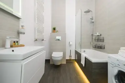 Łazienka w obiekcie Apartament Lubliniecka z Pięknym Widokiem na Radiostację