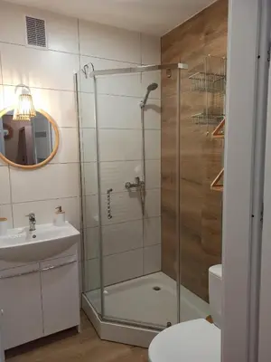 Łazienka w obiekcie Słoneczny apartament z prywatną sauną w Stroniu Śląskim