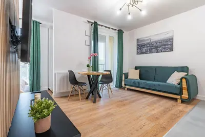 Część wypoczynkowa w obiekcie WrocApartments WestCenter - Parking Free