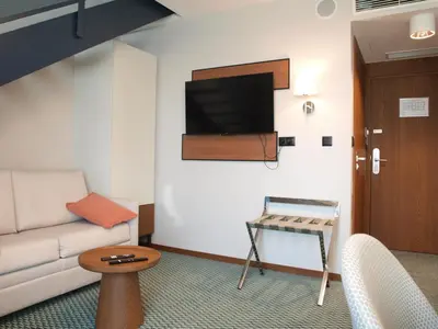 Telewizja i/lub zestaw kina domowego w obiekcie Gvarna Apartamenty
