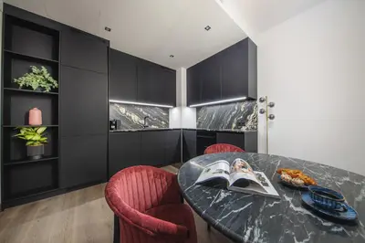 Część wypoczynkowa w obiekcie Boulevard Drobnera - ApartHotel Premium z widokiem na Odre