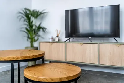 Telewizja i/lub zestaw kina domowego w obiekcie Apartament w centrum PW Invest Home