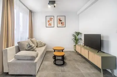 Telewizja i/lub zestaw kina domowego w obiekcie Apartament w centrum PW Invest Home