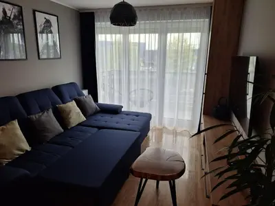 Część wypoczynkowa w obiekcie Komfortowy apartament dla 7 osób CH Arena, prywatny parking