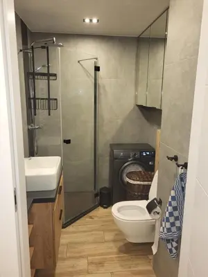 Łazienka w obiekcie Komfortowy apartament dla 7 osób CH Arena, prywatny parking