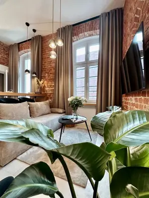 Telewizja i/lub zestaw kina domowego w obiekcie Wolności9 Stylowy Apartament w centrum Wrocławia tuż przy NFM
