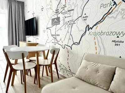 Telewizja i/lub zestaw kina domowego w obiekcie Apartament z tarasem w Czarna Góra Resort - Livigno - Sienna