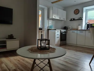 Kuchnia lub aneks kuchenny w obiekcie Apartamenty u Gumisia 