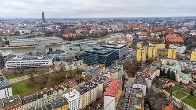 Widok na miasto Wrocław z tego apartamentu