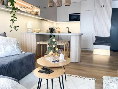 Kuchnia lub aneks kuchenny w obiekcie Apartament premium z widokiem na miasto