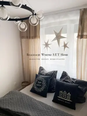 Łóżko lub łóżka w pokoju w obiekcie Apartament premium z widokiem na miasto