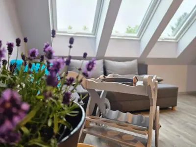Część wypoczynkowa w obiekcie Lawendowa Kudowa - Apartamenty z dostępem do sauny i jacuzzi