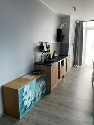 Kuchnia lub aneks kuchenny w obiekcie Lawendowa Kudowa - Apartamenty z dostępem do sauny i jacuzzi
