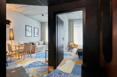 Część wypoczynkowa w obiekcie Apartament z aneksem kuchennym Crystal Pine - Biała Perła - Czarna Góra Resort