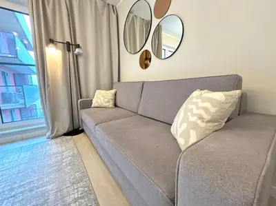 Część wypoczynkowa w obiekcie Apartament Halo 3 Check in 24h Privat Parking