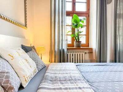 Łóżko lub łóżka w pokoju w obiekcie Luxury Decor & Amazing Island Views, Center! 5mins Rynek
