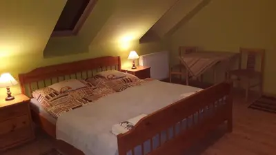 Łóżko lub łóżka w pokoju w obiekcie Noclegi u Ireny