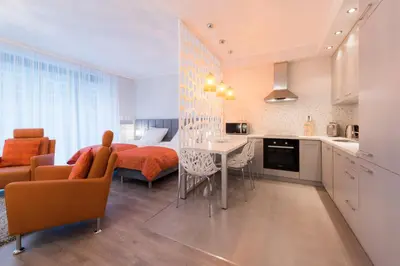 Kuchnia lub aneks kuchenny w obiekcie Exclusive Apartments Wroclaw City Centre