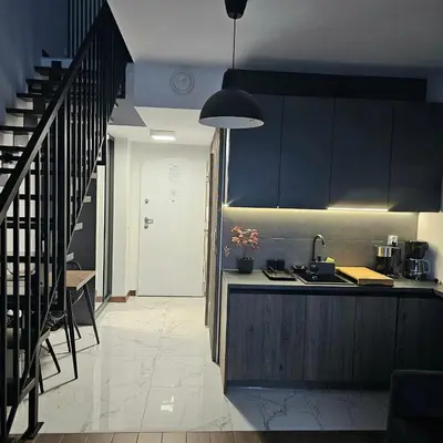 Kuchnia lub aneks kuchenny w obiekcie Apartament Wrocław Promenady