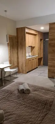 Kuchnia lub aneks kuchenny w obiekcie Aparthotel Apartamenty Czarna Góra 131