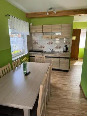 Kuchnia lub aneks kuchenny w obiekcie Domki Letniskowe Konik 3
