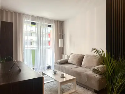Część wypoczynkowa w obiekcie Nyska Apartment - Self Check-In 20h - Parking & Lift