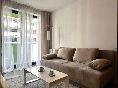 Część wypoczynkowa w obiekcie Nyska Apartment - Self Check-In 20h - Parking & Lift