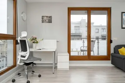Plan piętra w obiekcie Nowoczesny Apartament Blisko Rzeki we Wrocławiu z Biurkiem i Parkingiem by Noclegi Renters