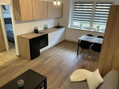 Kuchnia lub aneks kuchenny w obiekcie Apartament Olesno Centrum