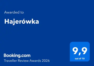 Certyfikat, podpis lub inny dokument wystawiony w obiekcie Hajerówka