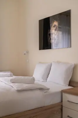 Łóżko lub łóżka w pokoju w obiekcie RentPlanet - Apartamenty Czysta