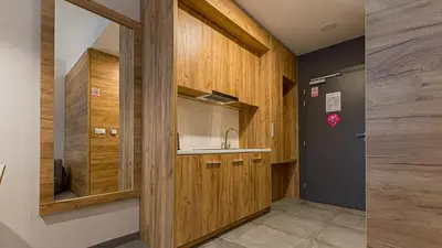 Kuchnia lub aneks kuchenny w obiekcie VacationClub - Aparthotel Czarna Góra Apartament 219