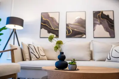 Część wypoczynkowa w obiekcie Luksusowy Apartament Przy Parku