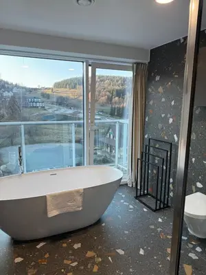 Łazienka w obiekcie Apartament 406 Prezydent Biała Perła