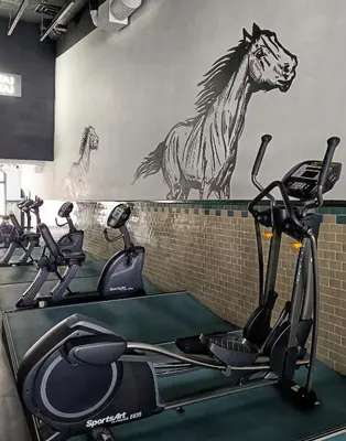 Centrum fitness w obiekcie 17th Floor with River View Panorama