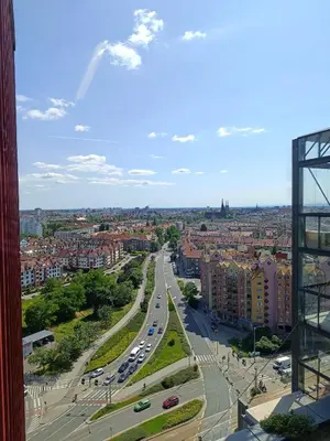 Widok na miasto Wrocław z tego apartamentu