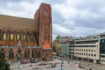 Widok na miasto Wrocław z tego apartamentu