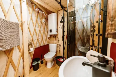 Łazienka w obiekcie Jurty za winklem ze strefą SPA