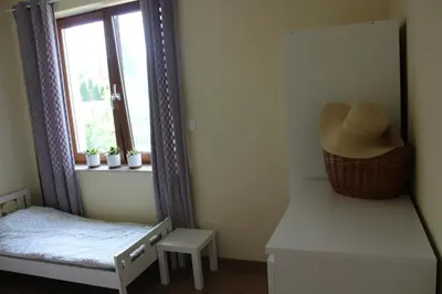 Łóżko lub łóżka w pokoju w obiekcie Kwatera agroturystyczna Przywóz