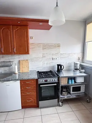 Kuchnia lub aneks kuchenny w obiekcie Słoneczny apartament w Kudowie Zdrój
