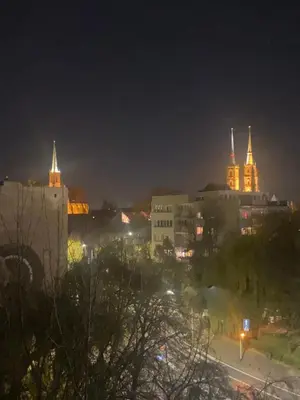 Widok na miasto Wrocław z tego apartamentu