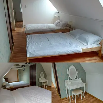 Łóżko lub łóżka w pokoju w obiekcie Domek Chrzanówka