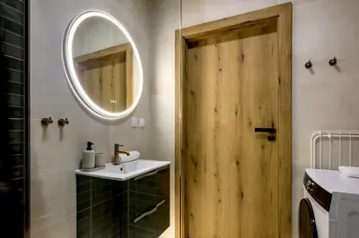 Łazienka w obiekcie RentPlanet - Apartamenty przy Ogrodzie Botanicznym