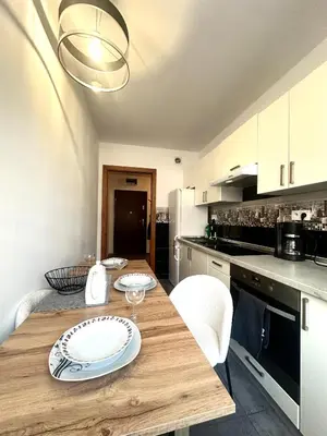 Kuchnia lub aneks kuchenny w obiekcie Nyska Apartment - Self Check-In 20h - Parking