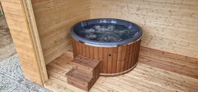 Plan piętra w obiekcie Klimatyczne drewniane Domki Jagodna Spalona 6D-2 jacuzzi sauna,trasy rowerowe