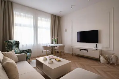 Telewizja i/lub zestaw kina domowego w obiekcie Apartamenty Centrum Sobieski