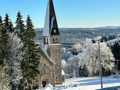 Obiekt Hill41 kotlina kłodzka domki z sauną zimą
