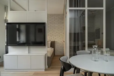 Telewizja i/lub zestaw kina domowego w obiekcie RentPlanet - Apartament Szczytnicka