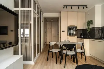 Kuchnia lub aneks kuchenny w obiekcie RentPlanet - Apartament Szczytnicka
